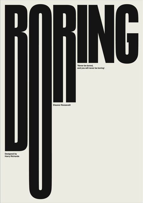 graphic design typography write boring