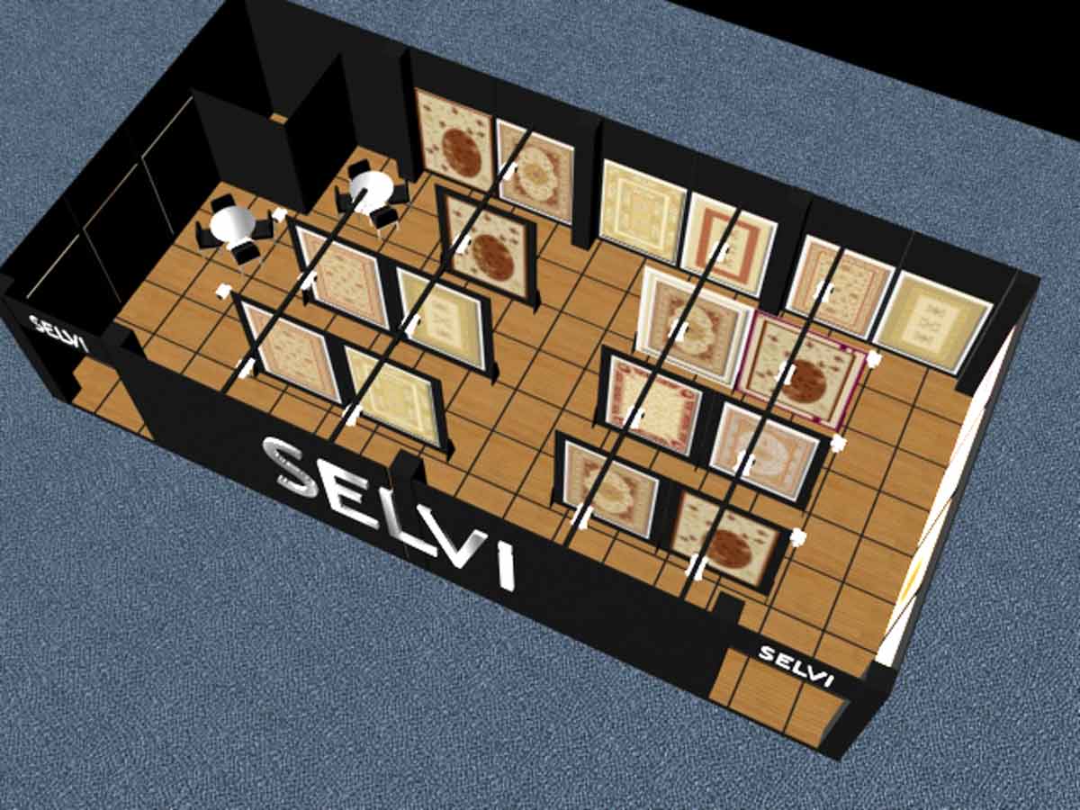 Selvi Exhibition Stand's design in 3D Render