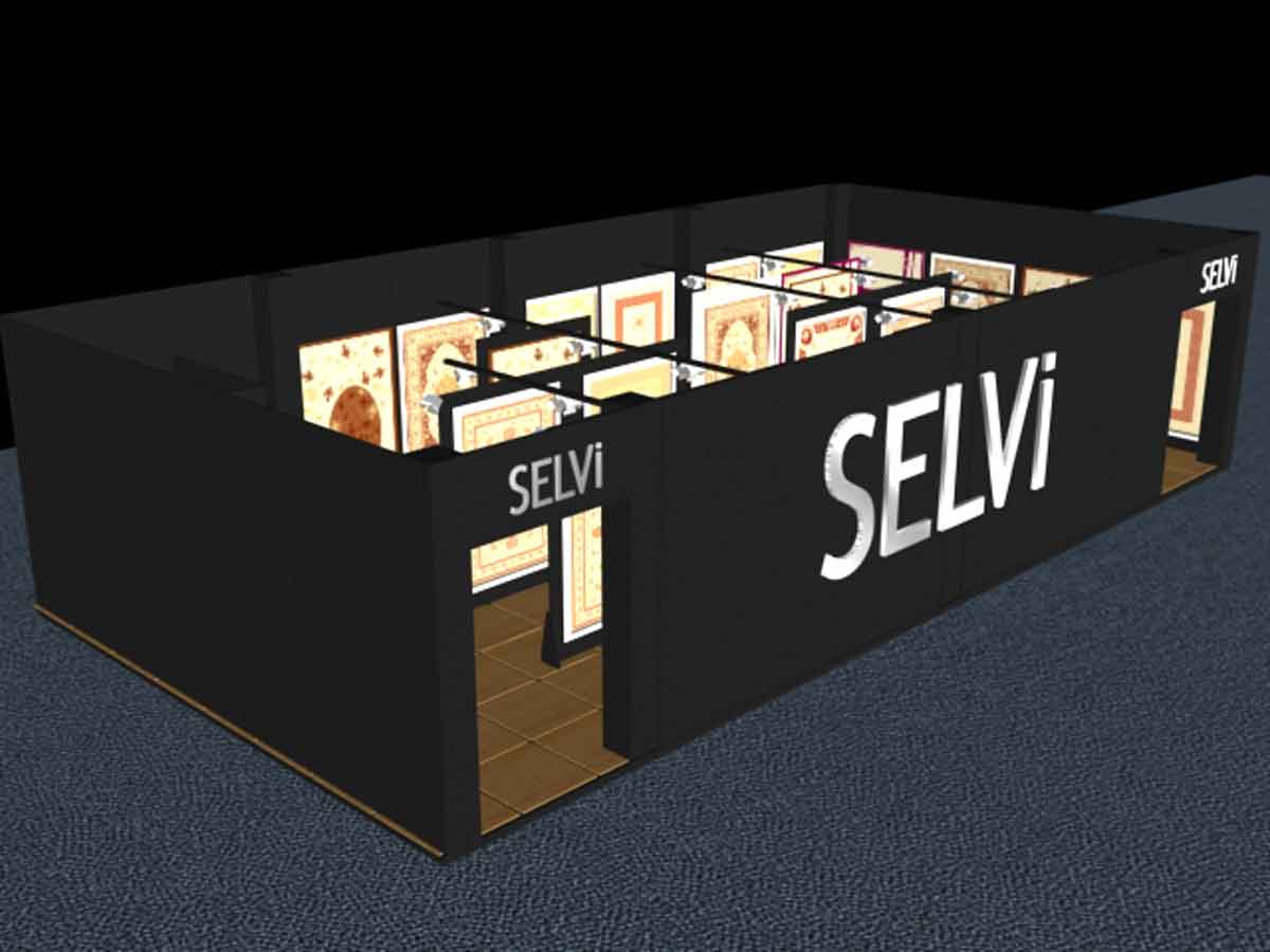 3D Black Expo Stand Design