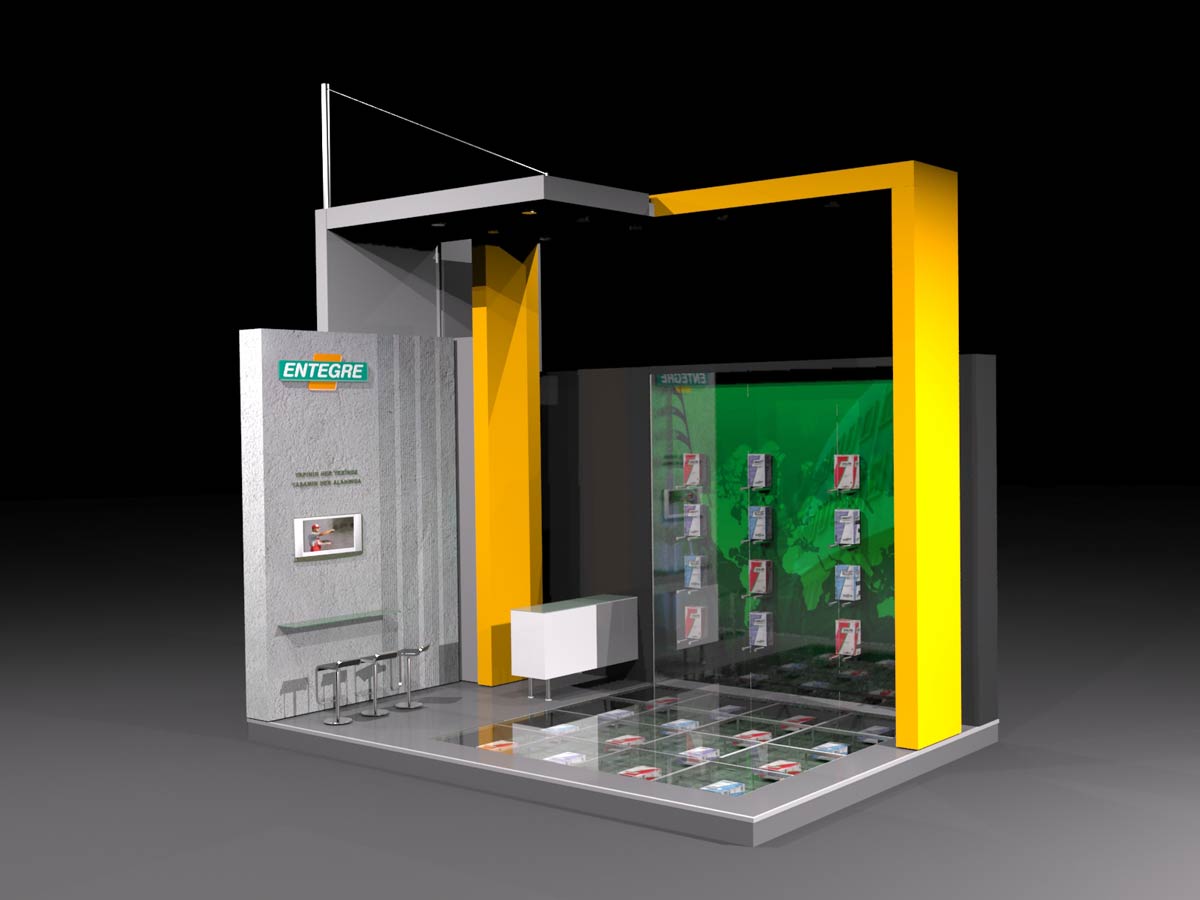 Bespoke Exhibition Stand Design 3D render