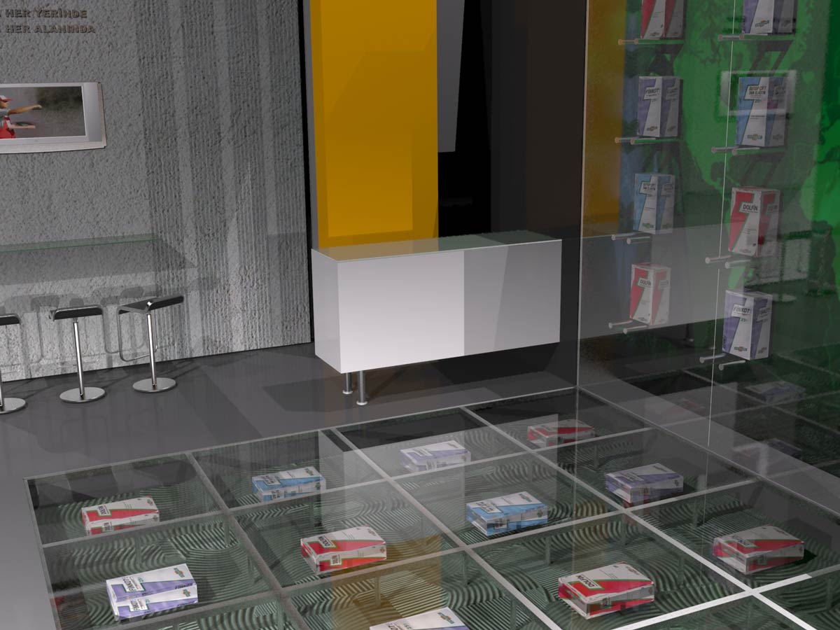 3D Exhibition Stand Design close up