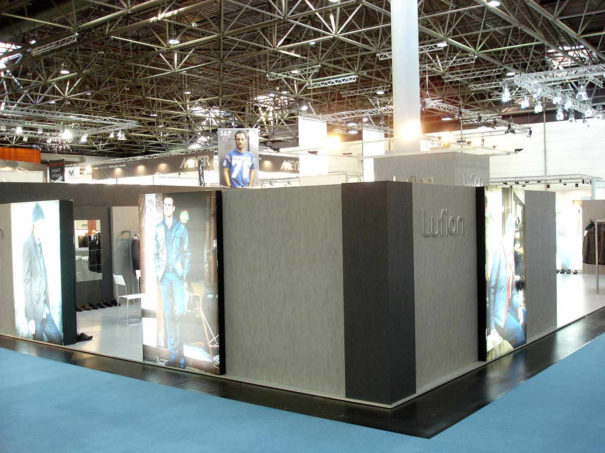 An exhibition showroom stand of lufian company