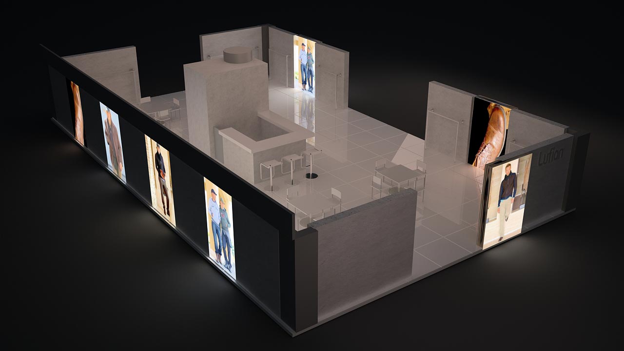 Lufian exhibition stand 3D Design