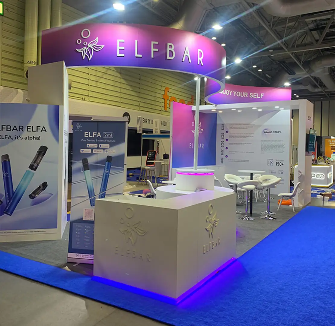 Elf Bar Exhibition Stand in birmingham NEC