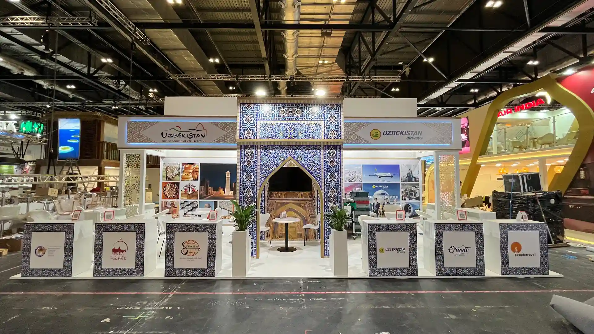 World Travel Market Uzbekistan Exhibition booth from the front